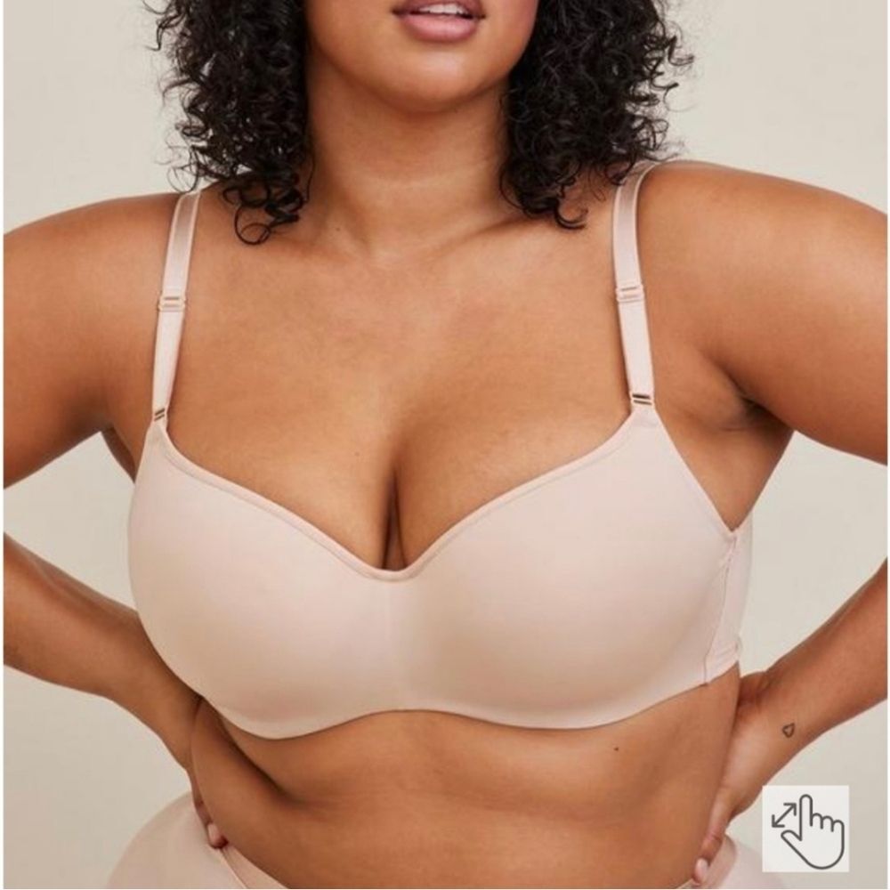 Torrid Lightly Lined Full Coverage Balconette Rose Nude Bra Size 54B NWT